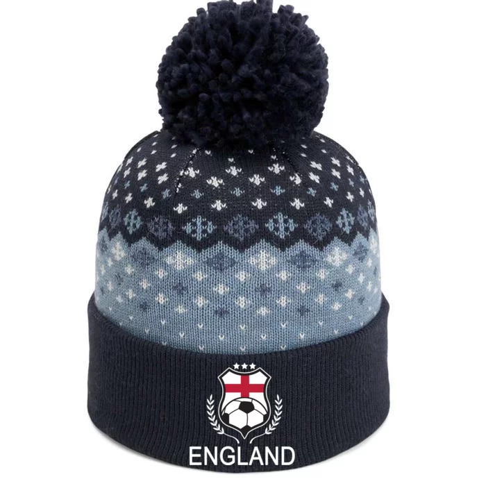 England Soccer English Flag The Baniff Cuffed Pom Beanie