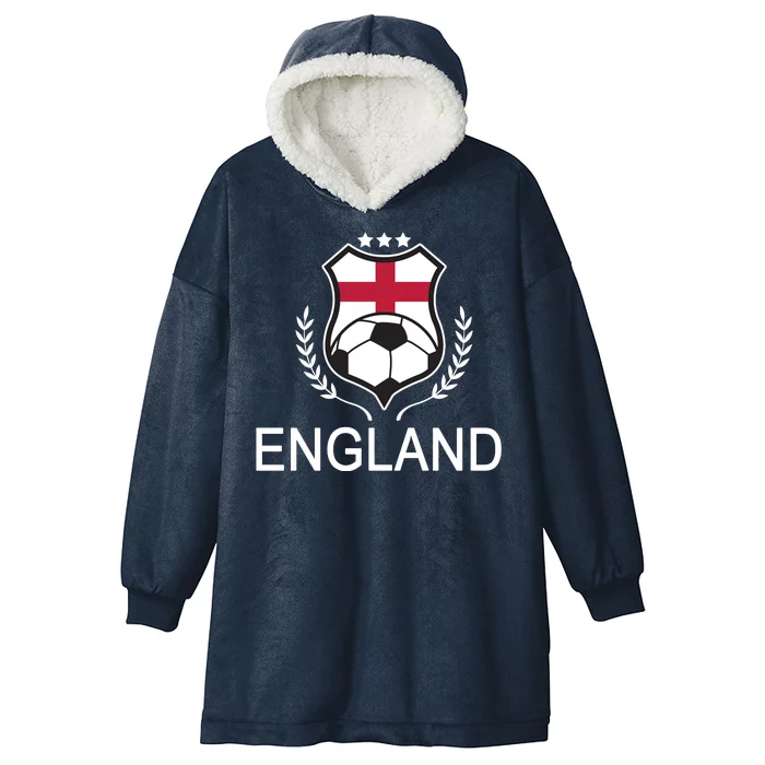 England Soccer English Flag Hooded Wearable Blanket