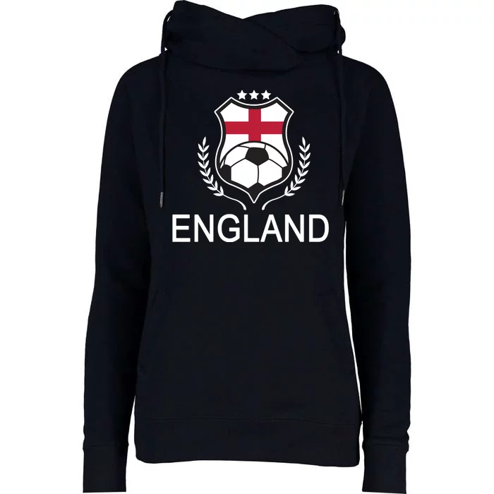 England Soccer English Flag Womens Funnel Neck Pullover Hood