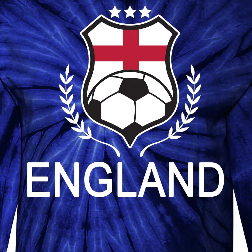 England Soccer English Flag Tie-Dye Long Sleeve Shirt