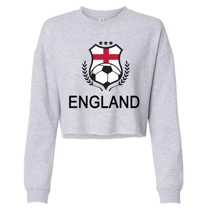 England Soccer English Flag Cropped Pullover Crew