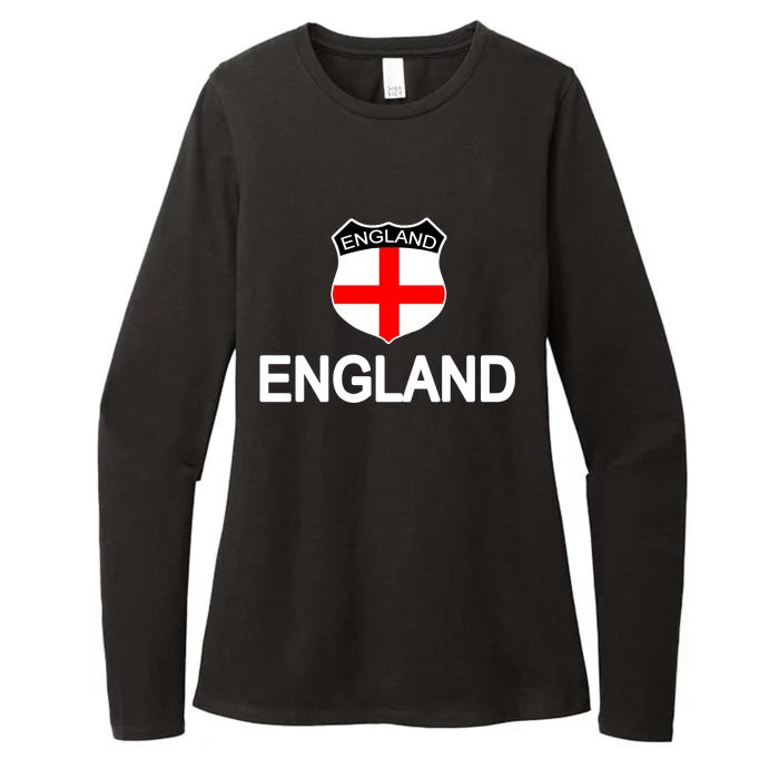 England Soccer Fan English Crest Flag Womens CVC Long Sleeve Shirt