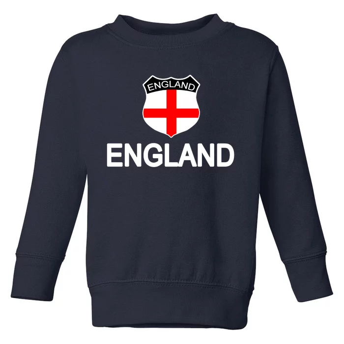 England Soccer Fan English Crest Flag Toddler Sweatshirt