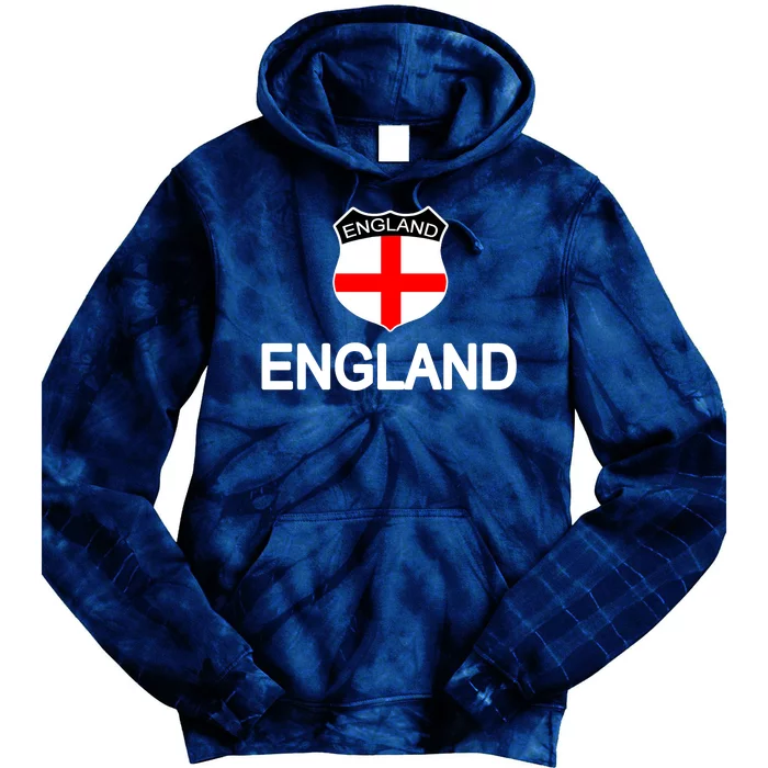 England Soccer Fan English Crest Flag Tie Dye Hoodie