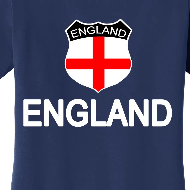 England Soccer Fan English Crest Flag Women's T-Shirt