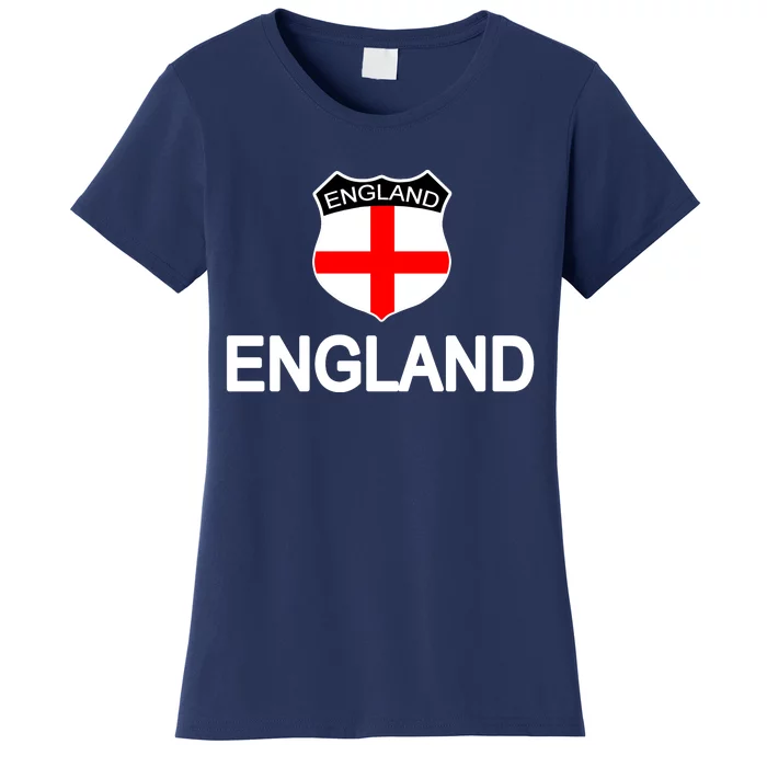 England Soccer Fan English Crest Flag Women's T-Shirt