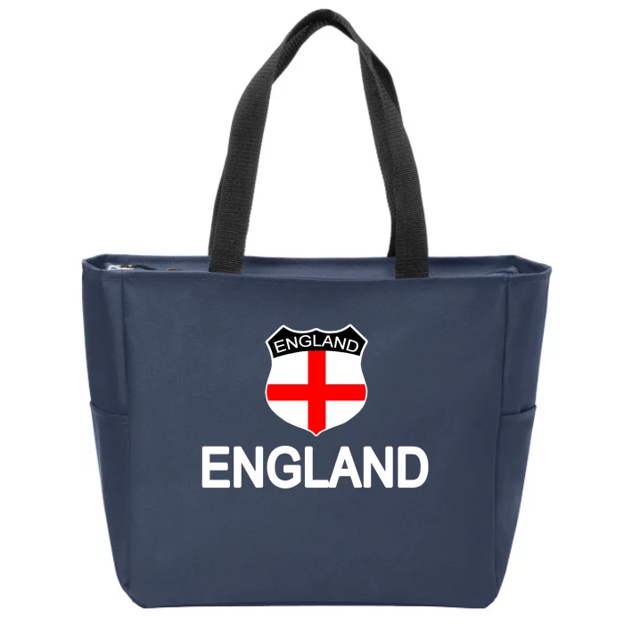 England Soccer Fan English Crest Flag Zip Tote Bag