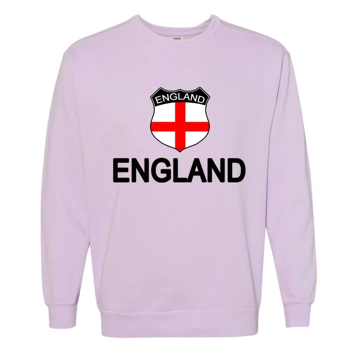 England Soccer Fan English Crest Flag Garment-Dyed Sweatshirt