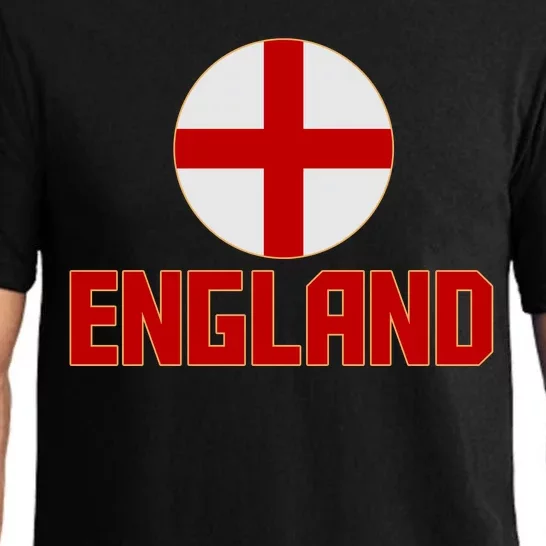 England Soccer Football Red and White Cross Flag logo Pajama Set