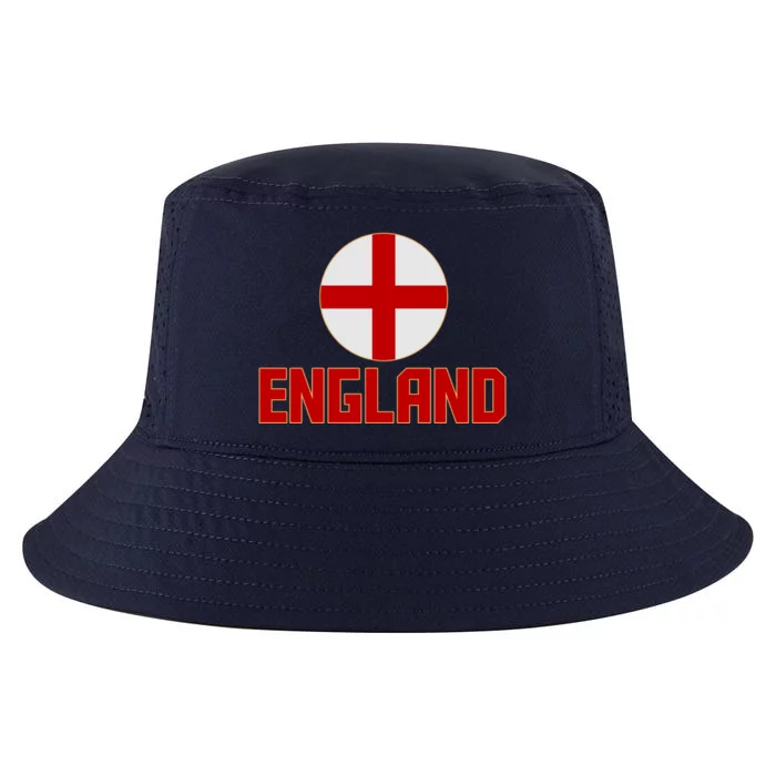 England Soccer Football Red and White Cross Flag logo Cool Comfort Performance Bucket Hat