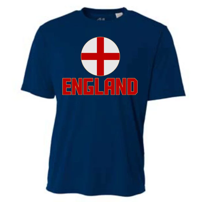 England Soccer Football Red and White Cross Flag logo Cooling Performance Crew T-Shirt