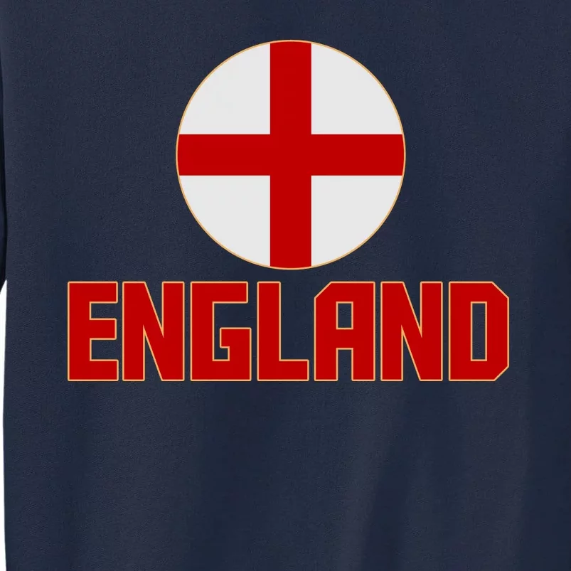 England Soccer Football Red and White Cross Flag logo Tall Sweatshirt