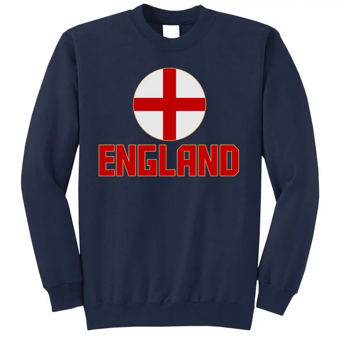 England Soccer Football Red and White Cross Flag logo Tall Sweatshirt