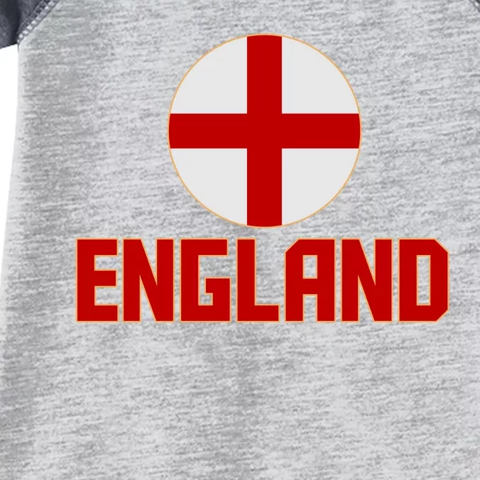 England Soccer Football Red and White Cross Flag logo Infant Baby Jersey Bodysuit