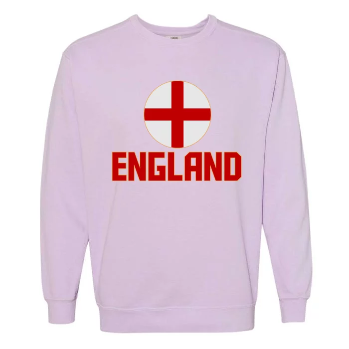 England Soccer Football Red and White Cross Flag logo Garment-Dyed Sweatshirt