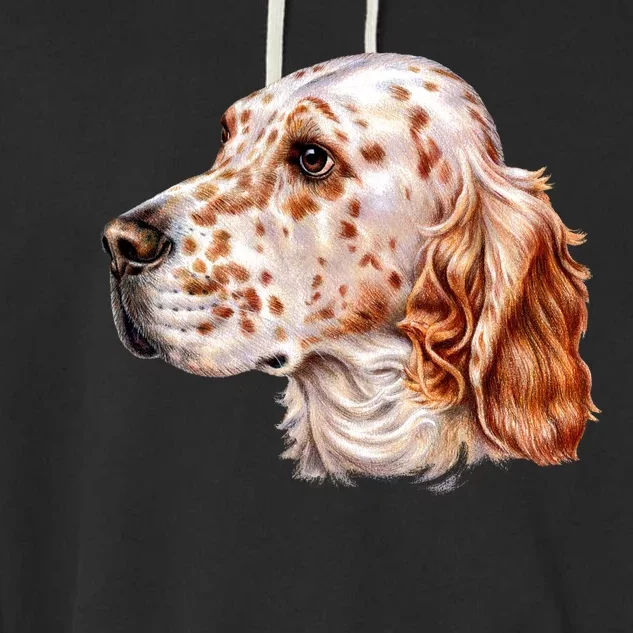 English Setter Dog Garment-Dyed Fleece Hoodie