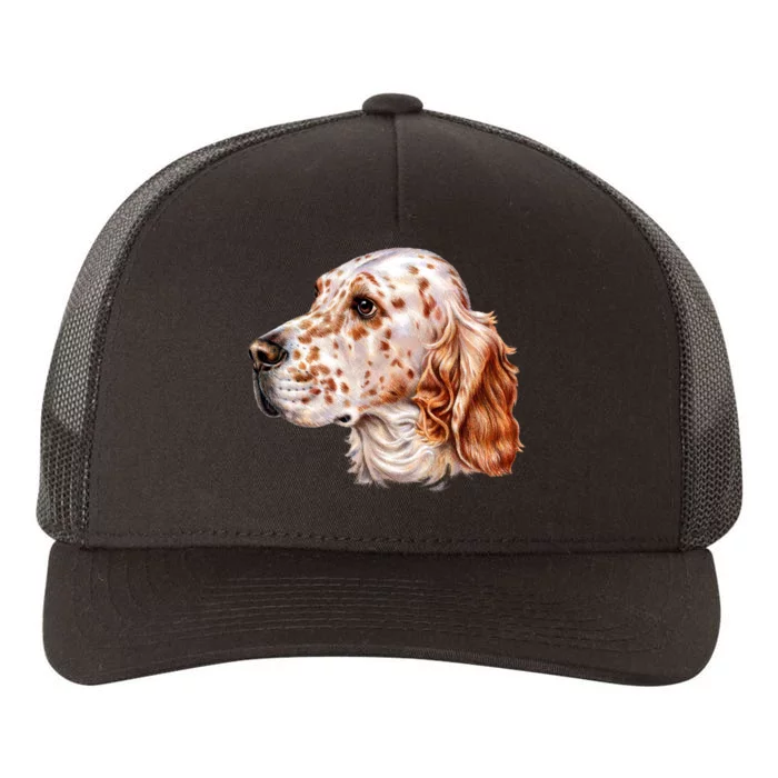 English Setter Dog Yupoong Adult 5-Panel Trucker Hat