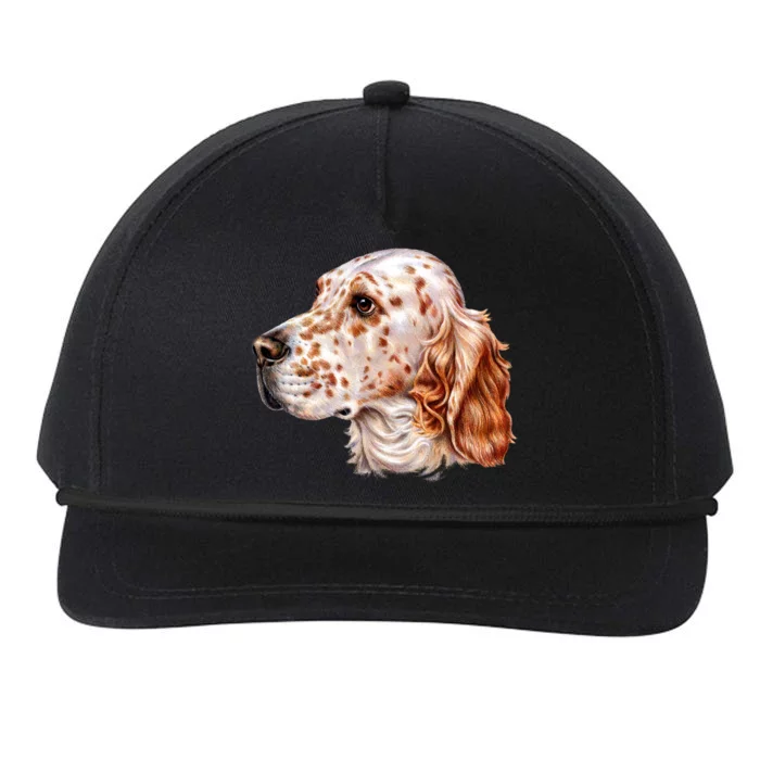 English Setter Dog Snapback Five-Panel Rope Hat