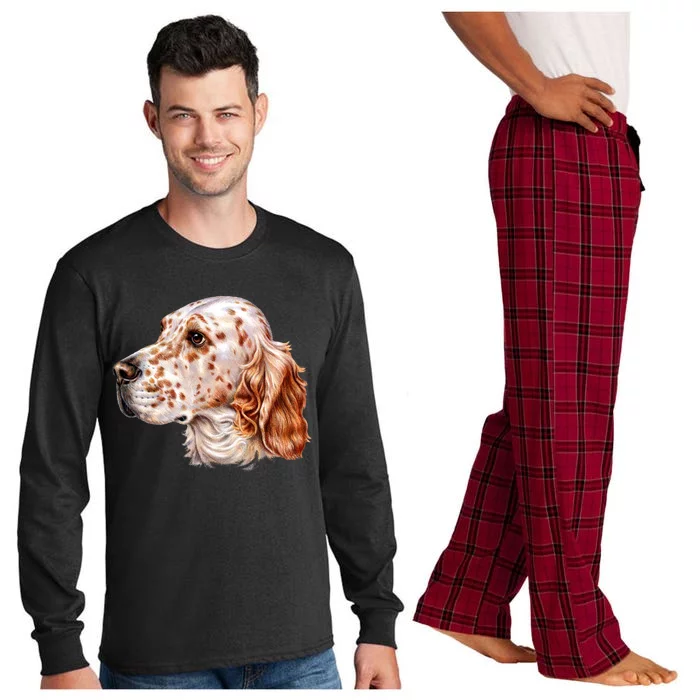 English Setter Dog Long Sleeve Pajama Set