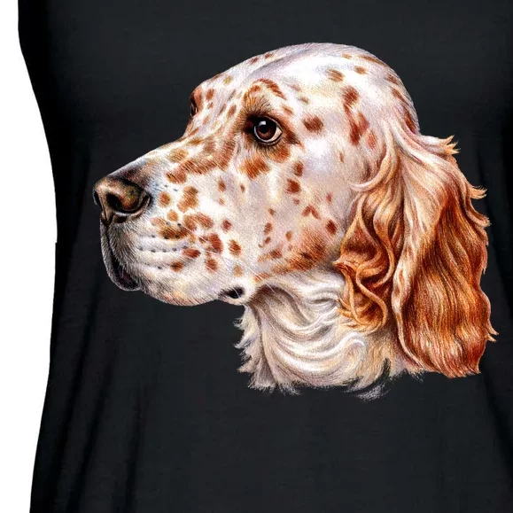 English Setter Dog Ladies Essential Flowy Tank