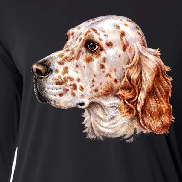 English Setter Dog Cooling Performance Long Sleeve Crew