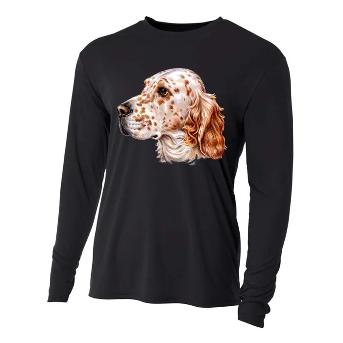 English Setter Dog Cooling Performance Long Sleeve Crew