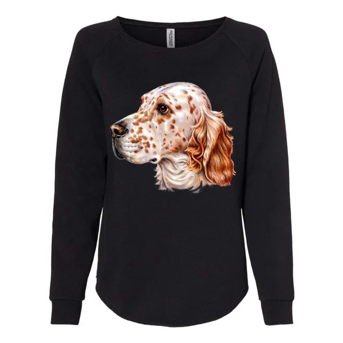 English Setter Dog Womens California Wash Sweatshirt