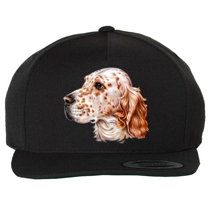 English Setter Dog Wool Snapback Cap