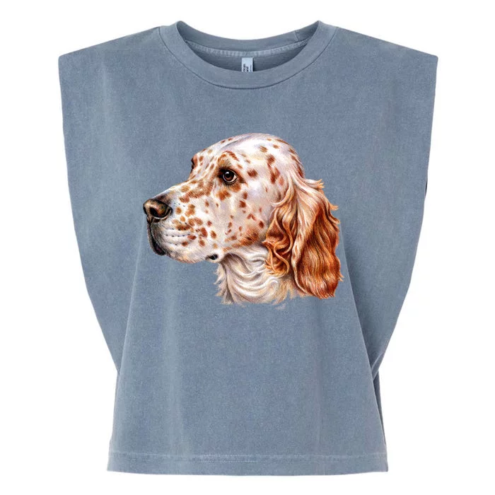 English Setter Dog Garment-Dyed Women's Muscle Tee