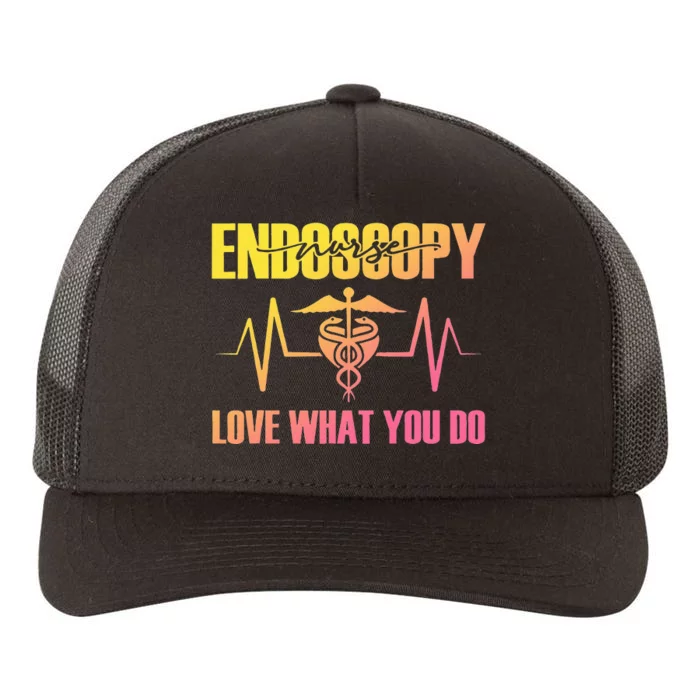 Endoscopy Nurse Heartbeat Love What Do Colon Yupoong Adult 5-Panel Trucker Hat