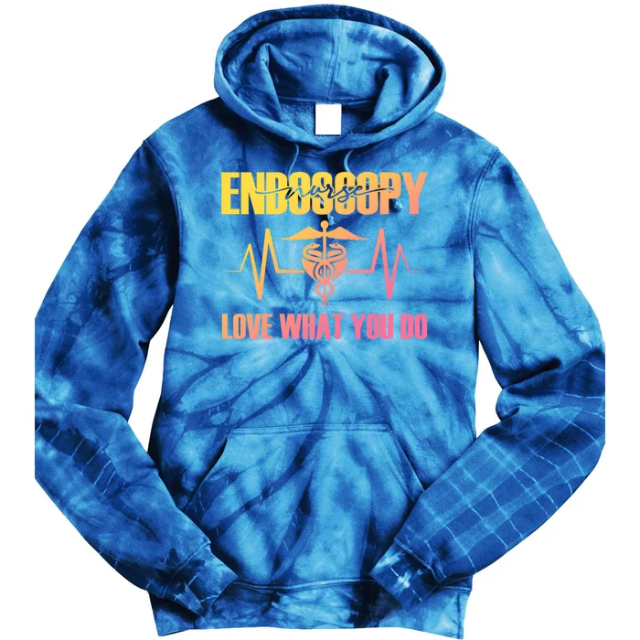 Endoscopy Nurse Heartbeat Love What Do Colon Gift Tie Dye Hoodie