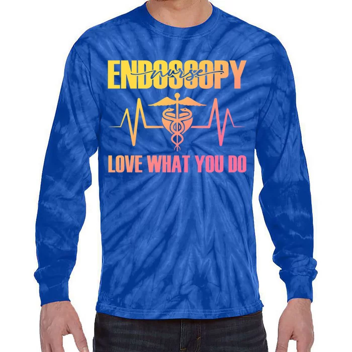 Endoscopy Nurse Heartbeat Love What Do Colon Gift Tie-Dye Long Sleeve Shirt