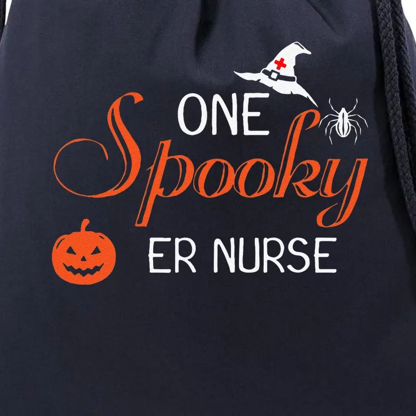 ER Nurse Halloween Funny Spooky Gift Drawstring Bag