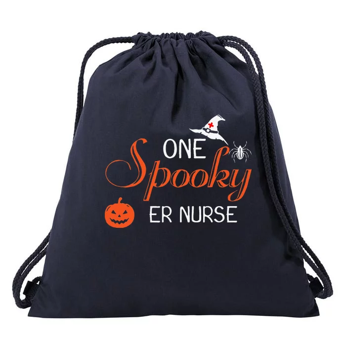 ER Nurse Halloween Funny Spooky Gift Drawstring Bag