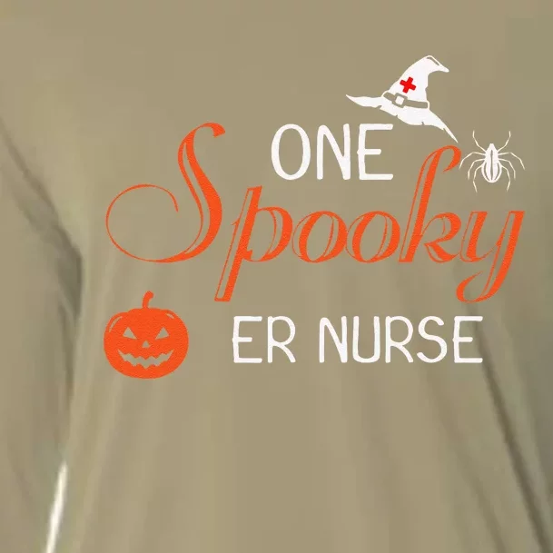 ER Nurse Halloween Funny Spooky Gift Cooling Performance Long Sleeve Crew