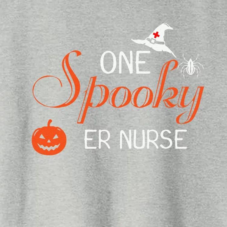 ER Nurse Halloween Funny Spooky Gift Women's Crop Top Tee