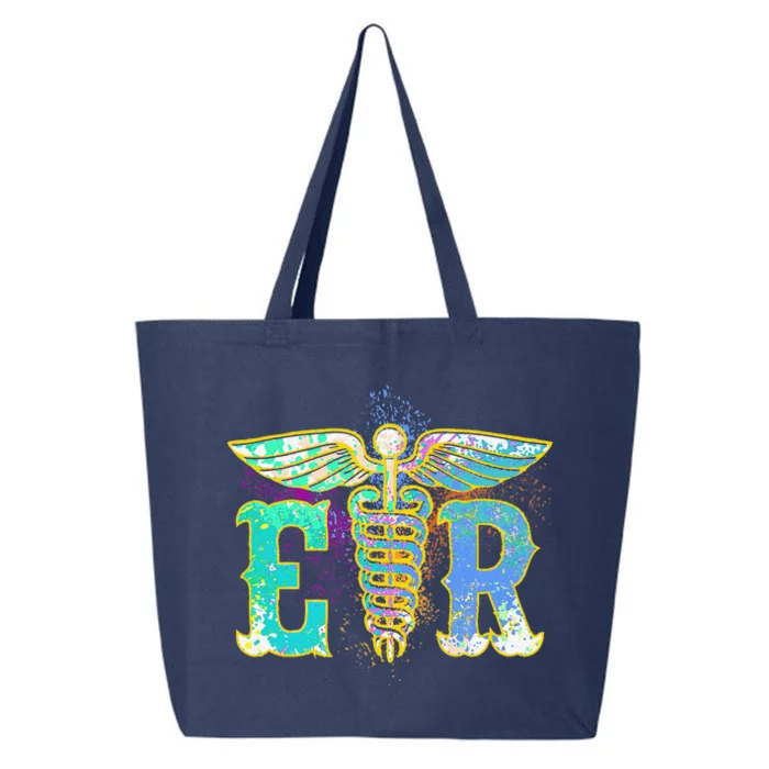 ER Nurse Illustration Design Emergency Nurses Day 25L Jumbo Tote