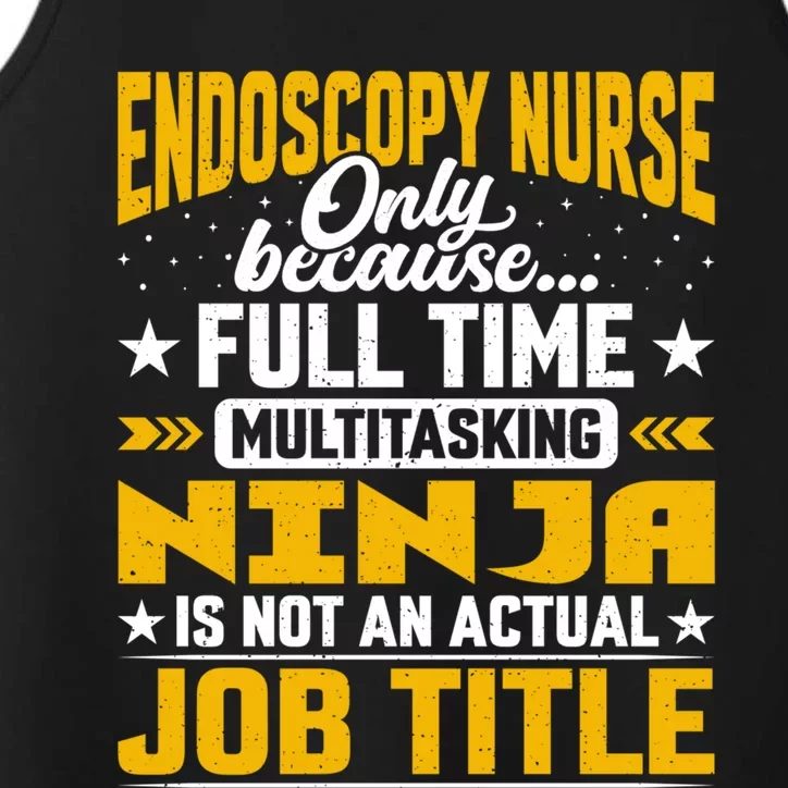 Endoscopy Nurse Job Title Funny Endoscopy Caregiver Gift Performance Tank