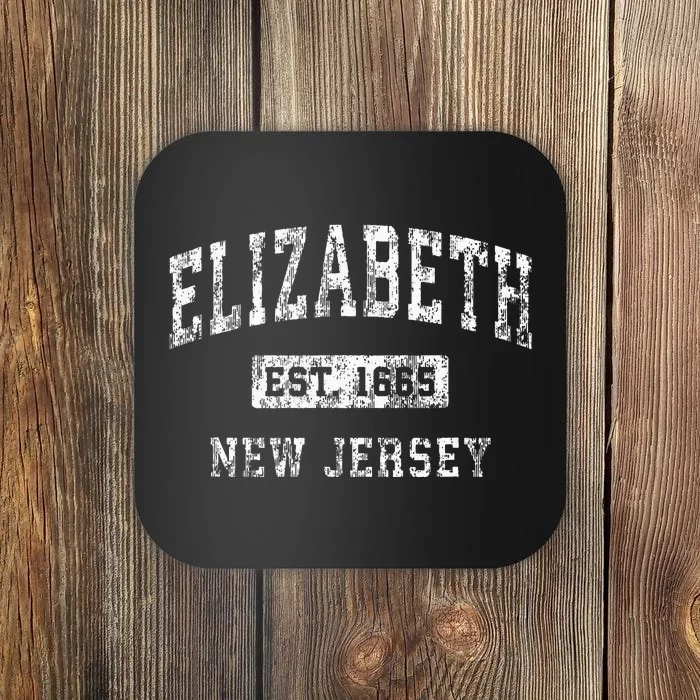 Elizabeth New Jersey Nj Vintage Established Sports Coaster