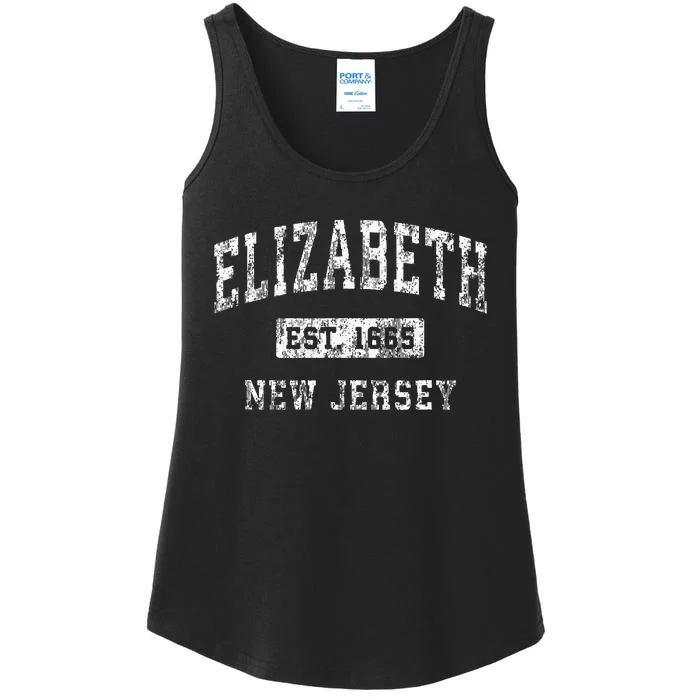 Elizabeth New Jersey Nj Vintage Established Sports Ladies Essential Tank