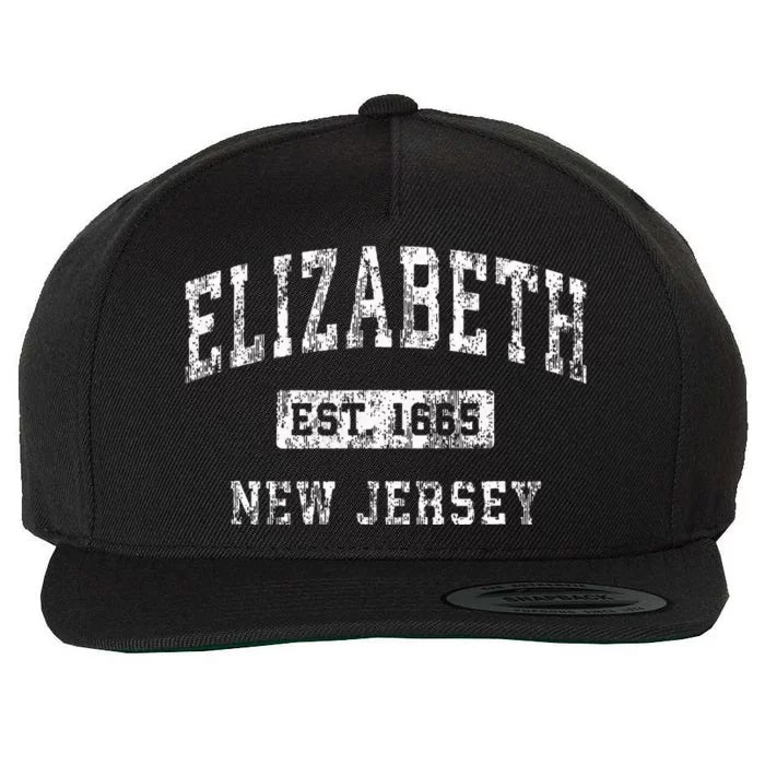 Elizabeth New Jersey Nj Vintage Established Sports Wool Snapback Cap