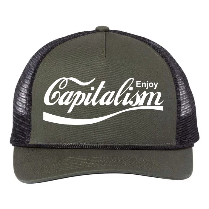 Enjoy Capitalism Retro Rope Trucker Hat Cap