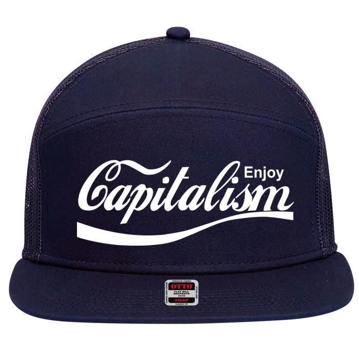 Enjoy Capitalism 7 Panel Mesh Trucker Snapback Hat