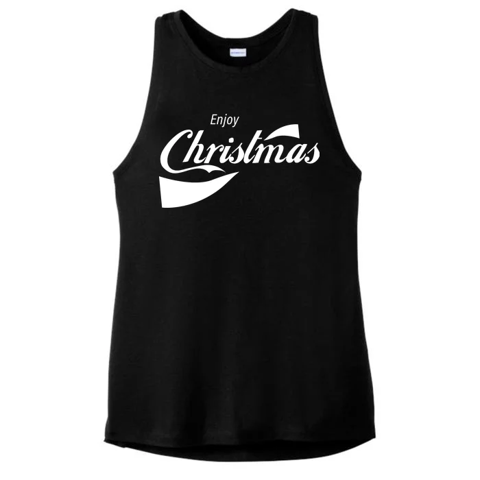 Enjoy Christmas Ladies Tri-Blend Wicking Tank