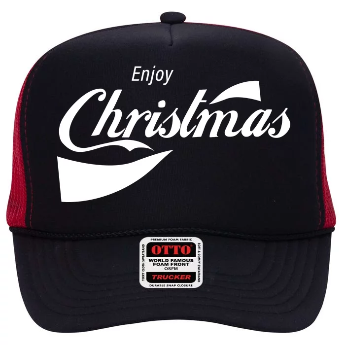 Enjoy Christmas High Crown Mesh Trucker Hat