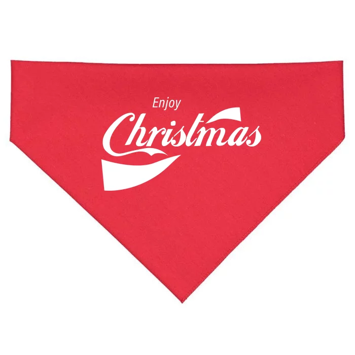 Enjoy Christmas USA-Made Doggie Bandana