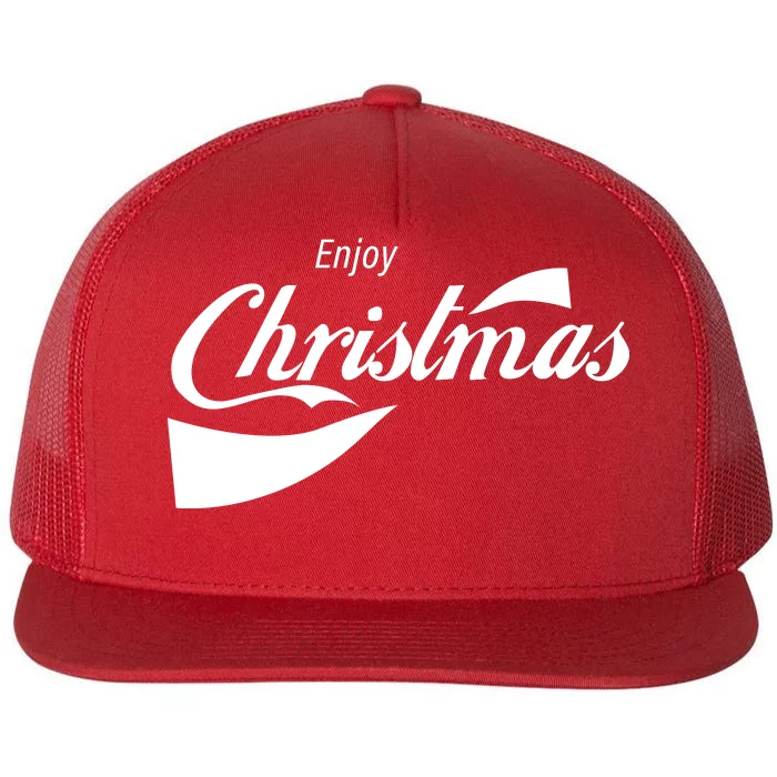 Enjoy Christmas Flat Bill Trucker Hat