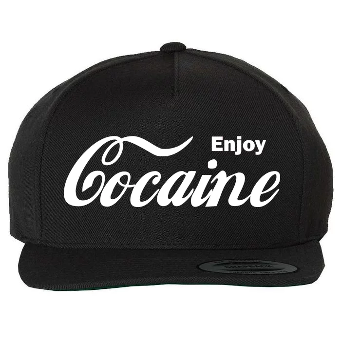 Enjoy Cocaine Wool Snapback Cap