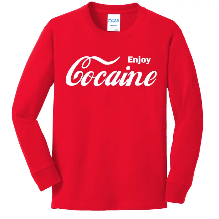 Enjoy Cocaine Kids Long Sleeve Shirt