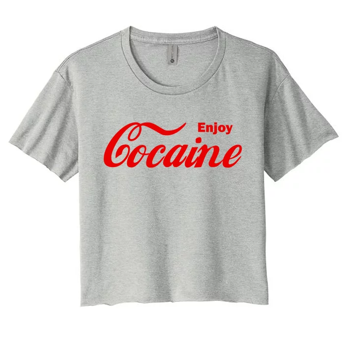 Enjoy Cocaine Women's Crop Top Tee